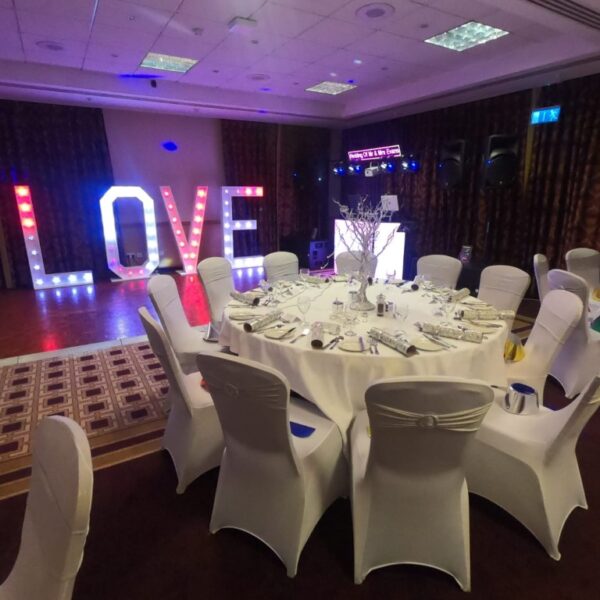 love letters for hire Sussex, LED light accessories, SOS Entertainment