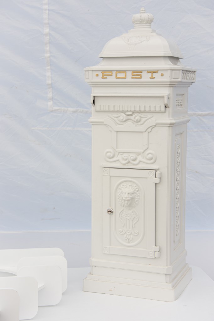 traditional wedding post box for cards and gifts