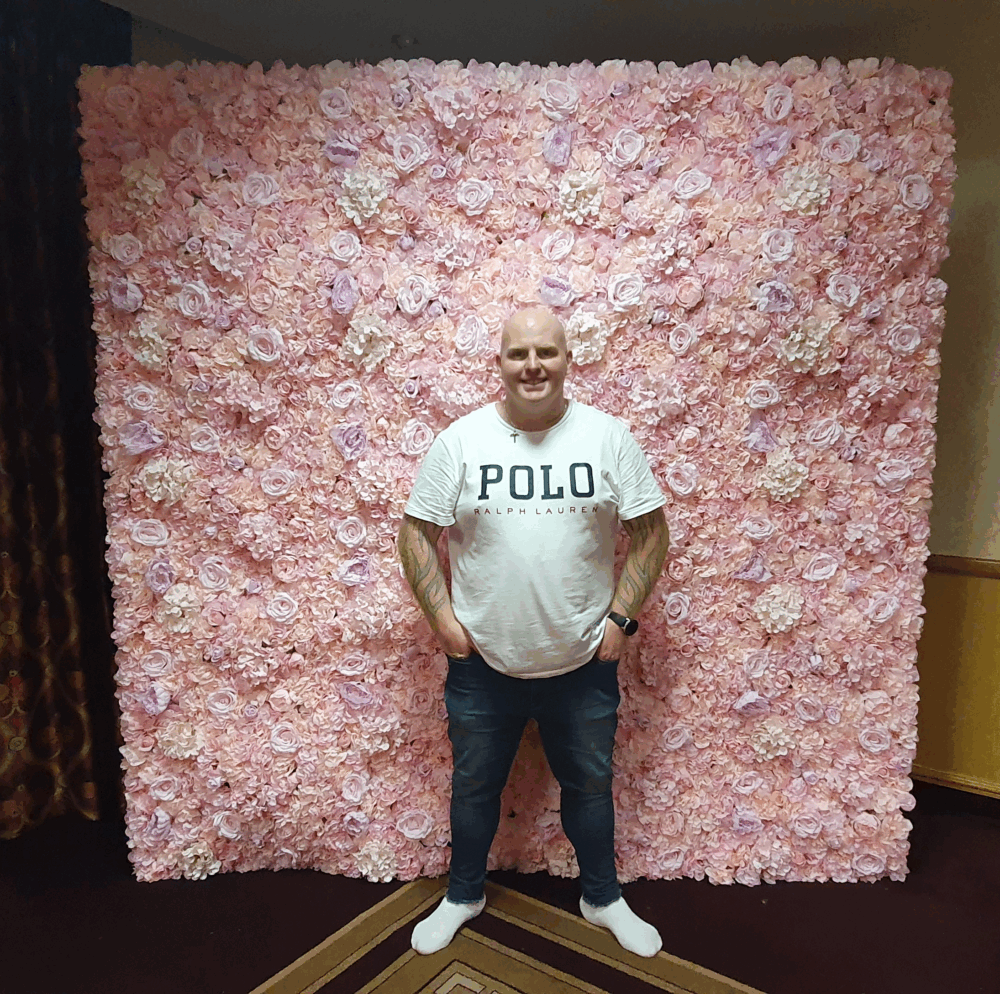 flower wall for hire, ashford