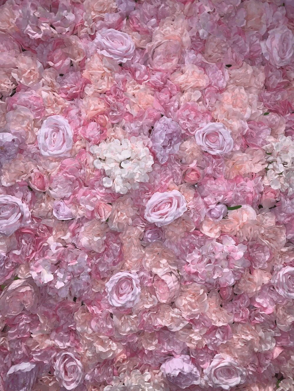 silk flower wall for hire