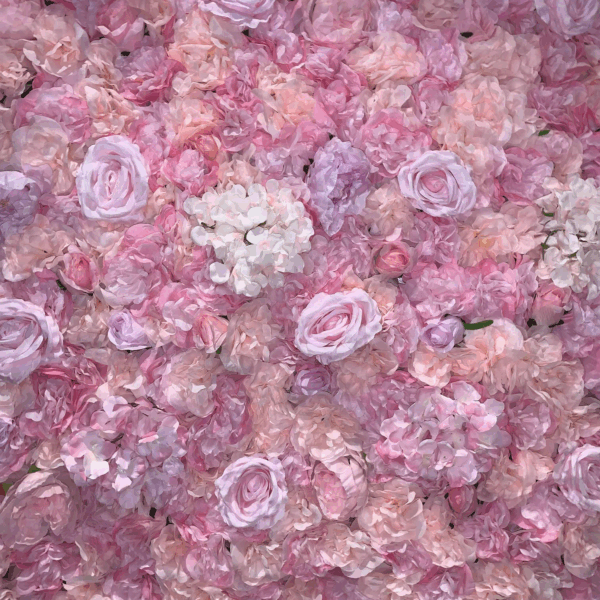 silk flower wall for hire