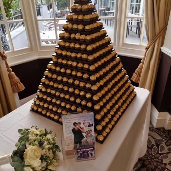 Professional Black tower Ferrero Rocher stand pyramid wedding 