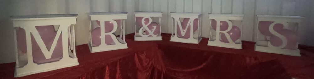 wooden wedding letters