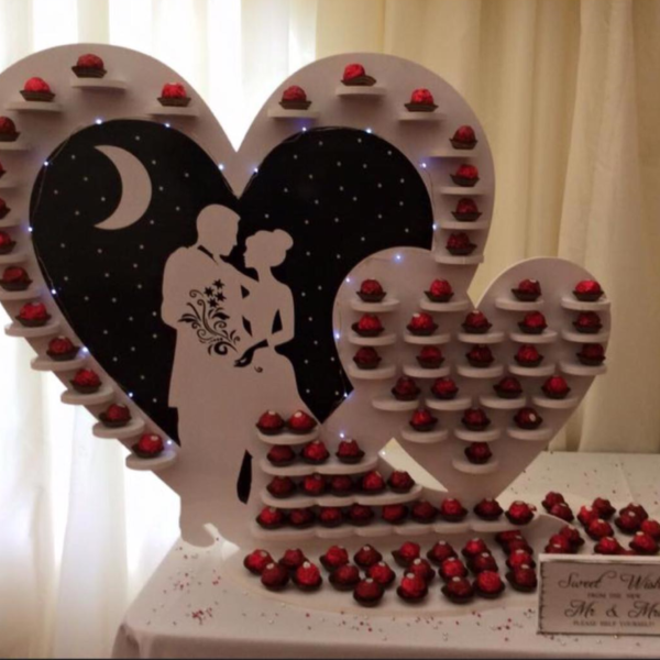 sweet treats for your wedding reception, Ferrero Rocher stand, wedding hire Kent