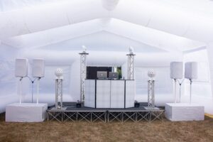 DJ set up for wedding party music