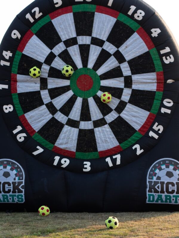 outdoor inflatable dart board, childrens party hire ideas