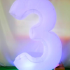 inflatable numbers, light up numbers to hire