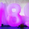 inflatable numbers, light up numbers to hire