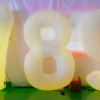 inflatable numbers, light up numbers to hire