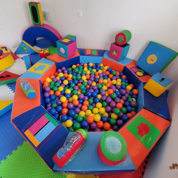 colourful shapes and sensory soft play