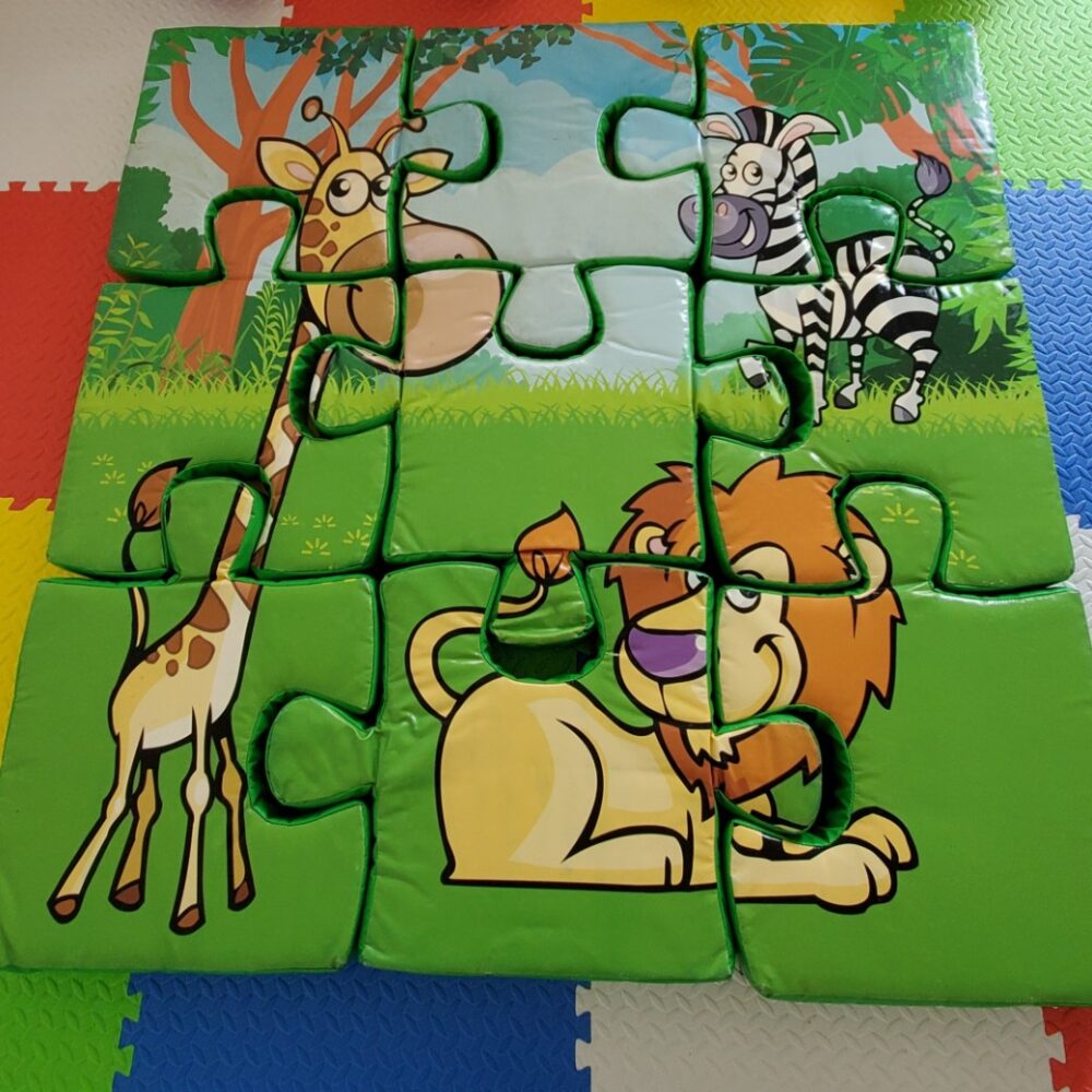 foam floor puzzle with jungle theme for hire in Sussex