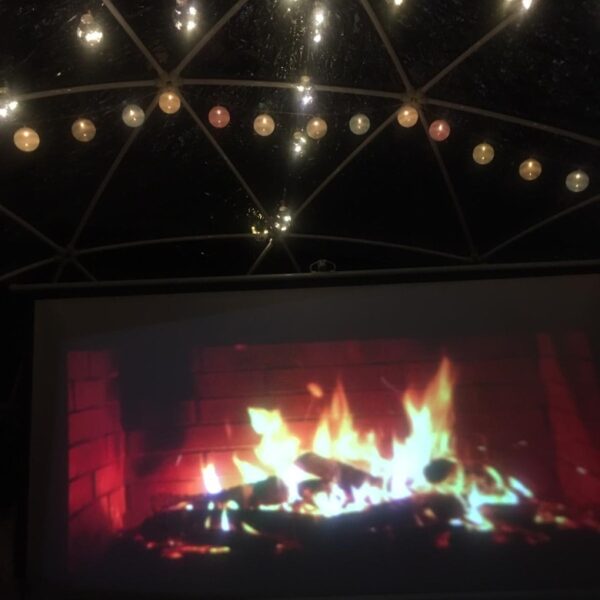 fireside screen for romantic proposal ideas
