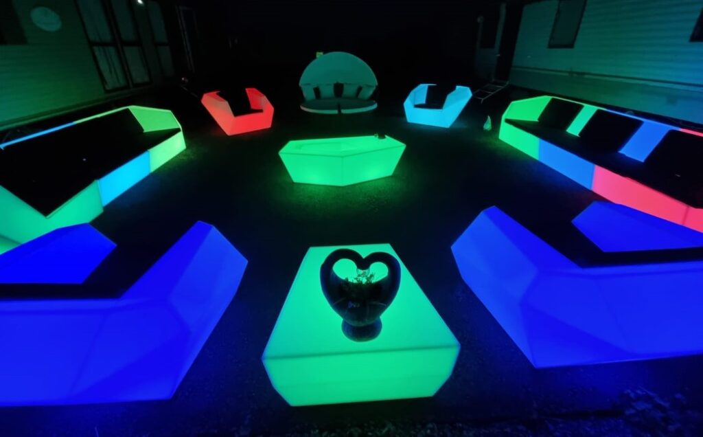 LED Furniture Makes A Perfect Party 24 Hour Hire Kent & Sussex