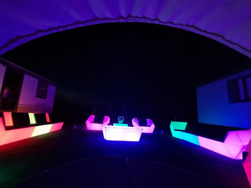 led furniture, hire in Kent & Sussex