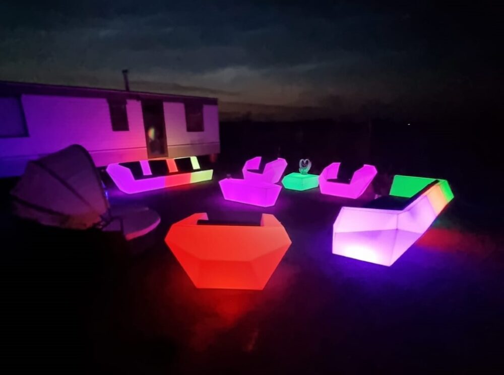 led furniture bar, hire Kent & Sussex
