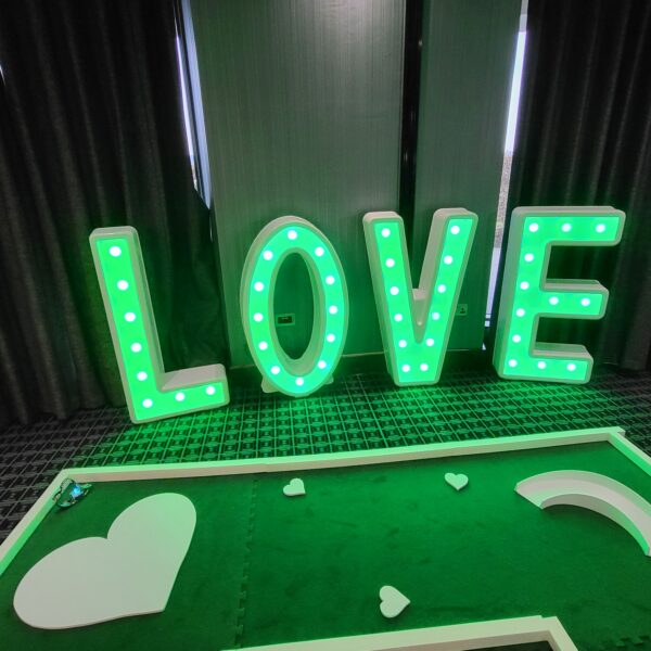 love letters and wedding crazy golf from sos entertainment