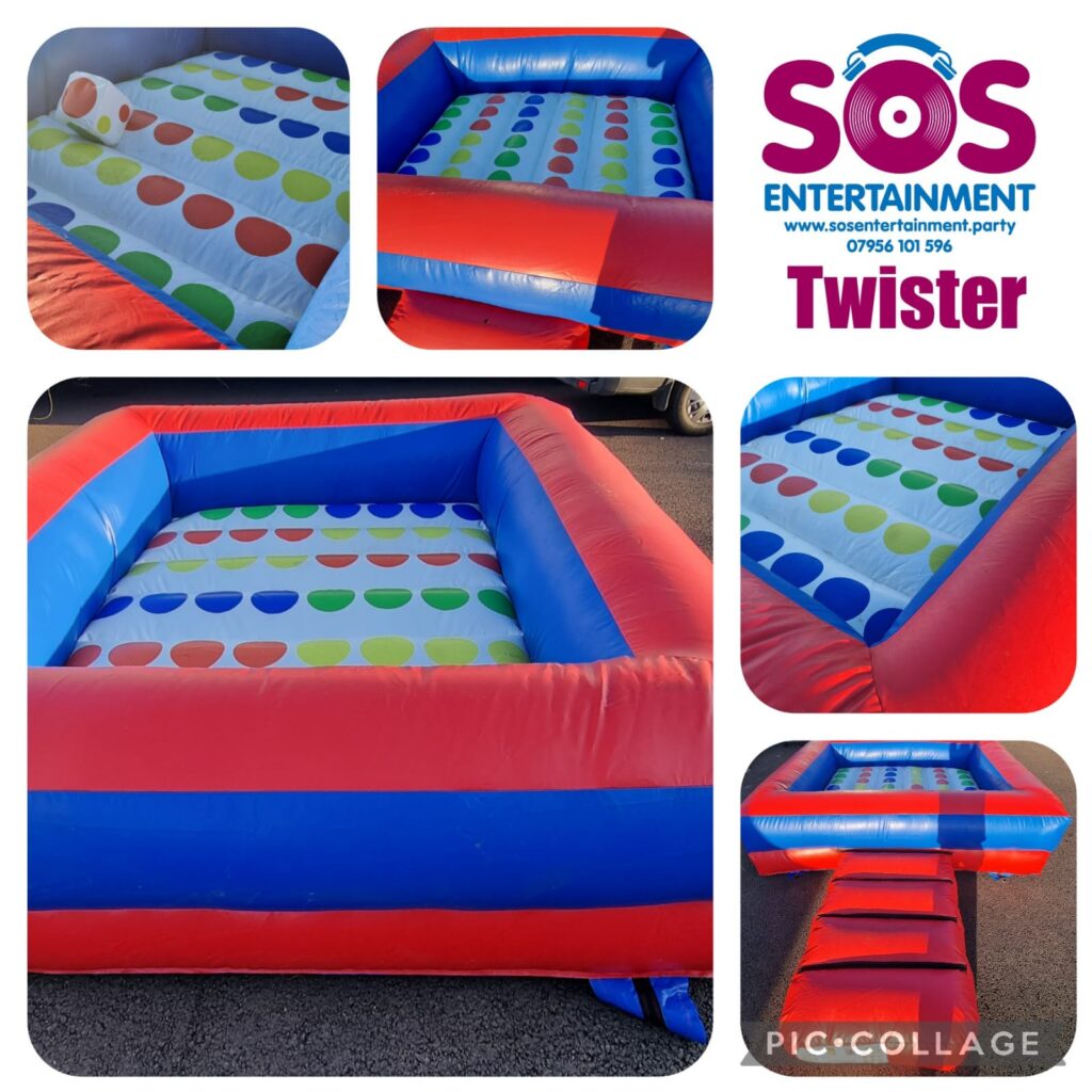 inflatable twister party game to hire, kent
