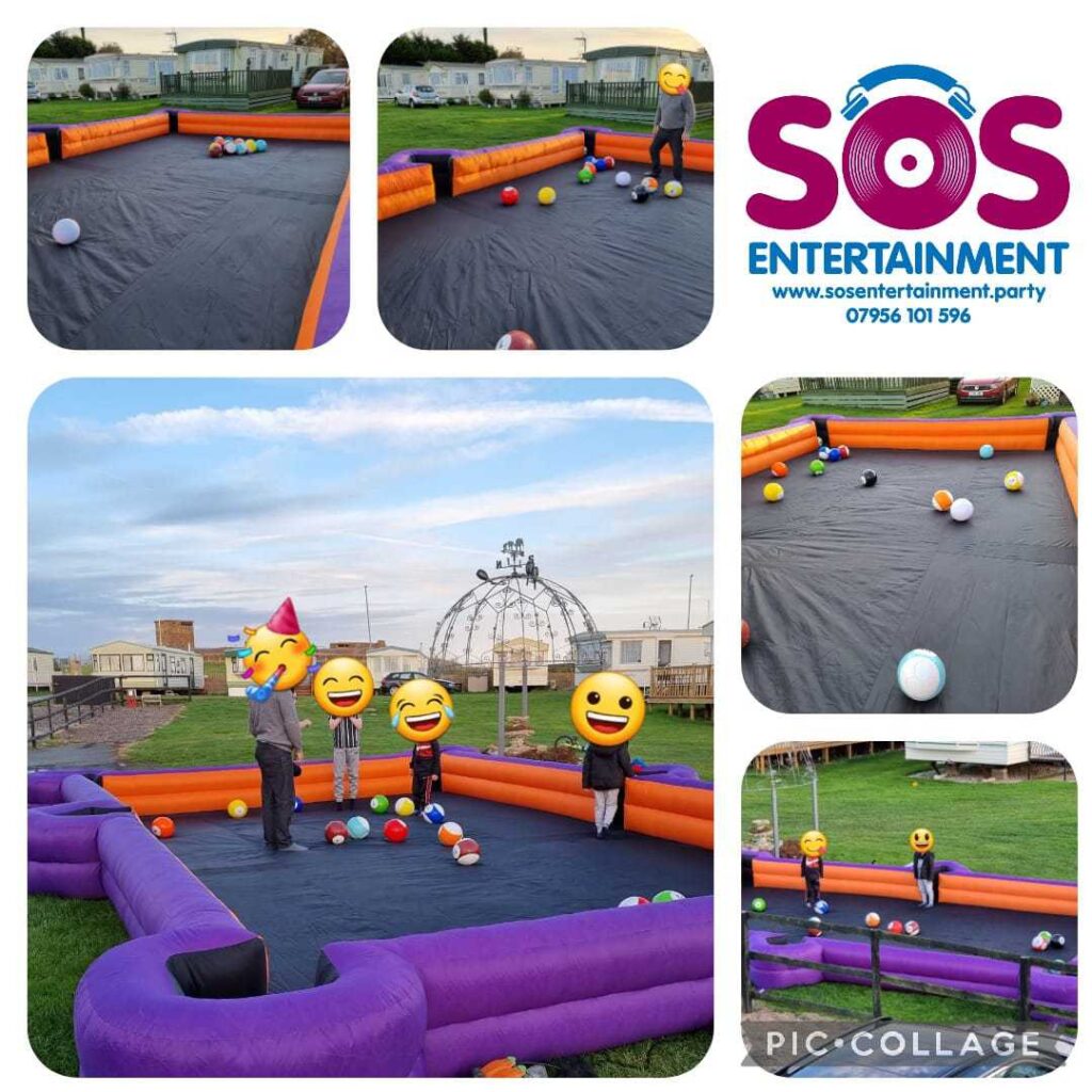 inflatable snooker party game to hire, kent