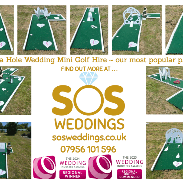 adult mini golf hire for weddings