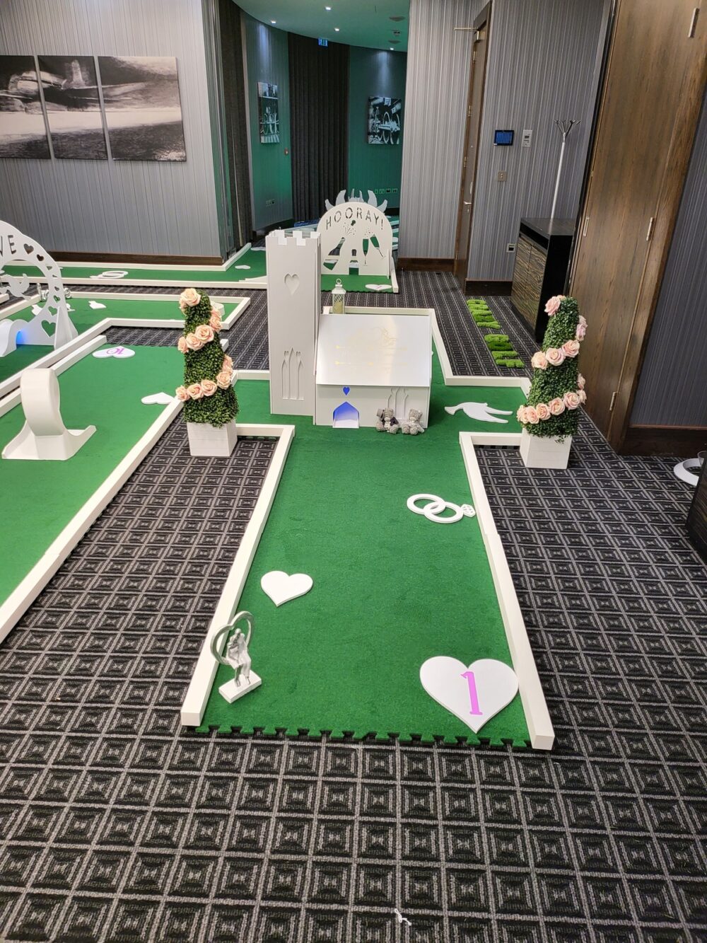 crazy golf equipment available for weddings, hire in south east UK