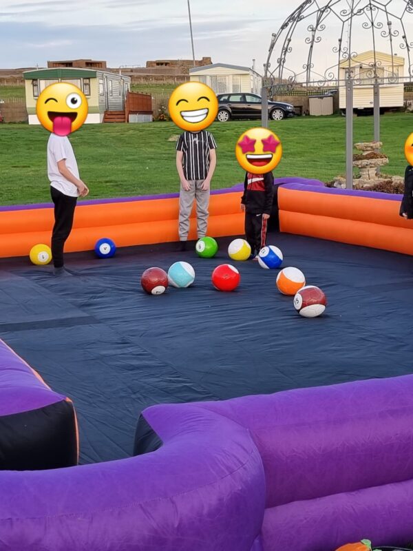 inflatable snooker football game to hire, SOS Entertainment