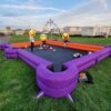 inflatable snooker football game to hire, foot pool game, party & event hire