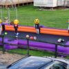 inflatable snooker football game, hire our foot pool game, party & event hire Kent