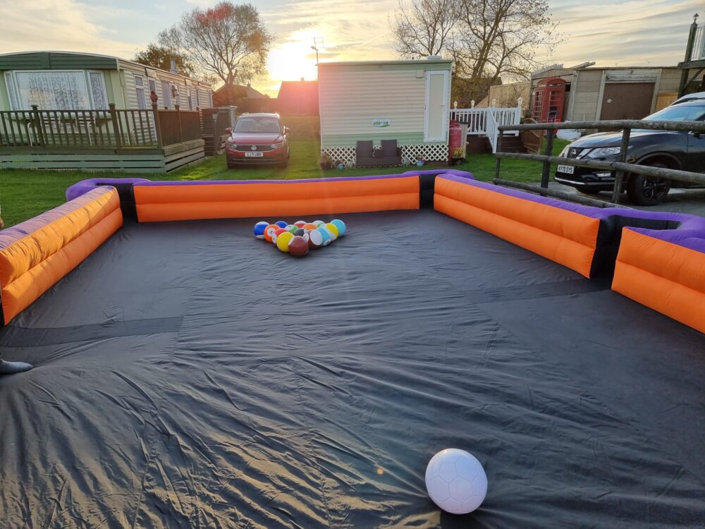 inflatable snooker football game to hire in Sussex