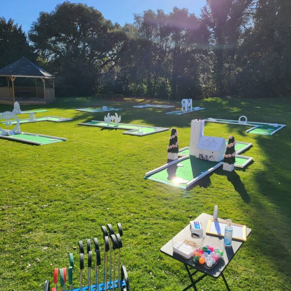 crazy golf equipment hire for weddings, Kent