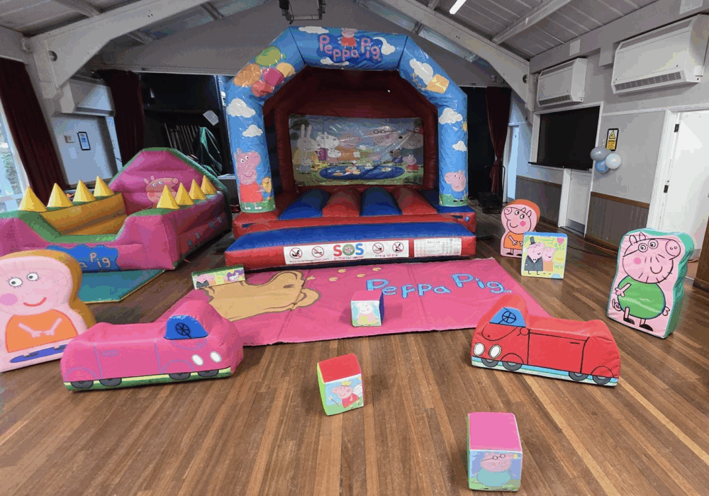 kids party hire, peppa pig bouncy castle, ashford