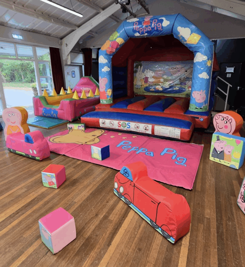 kids party hire, peppa pig bouncy castle, rochester