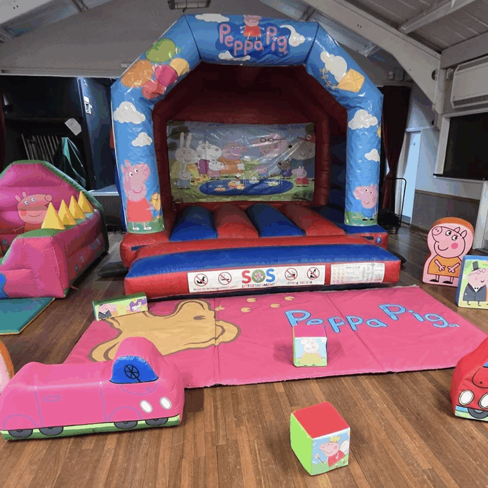 kids party hire, peppa pig bouncy castle, maidstone