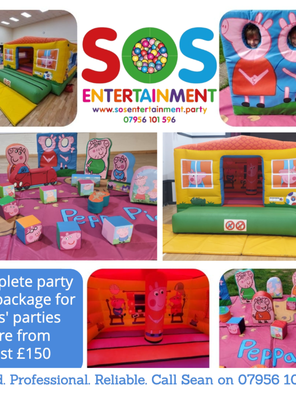 TV character inflatables and softplay, kids party hire