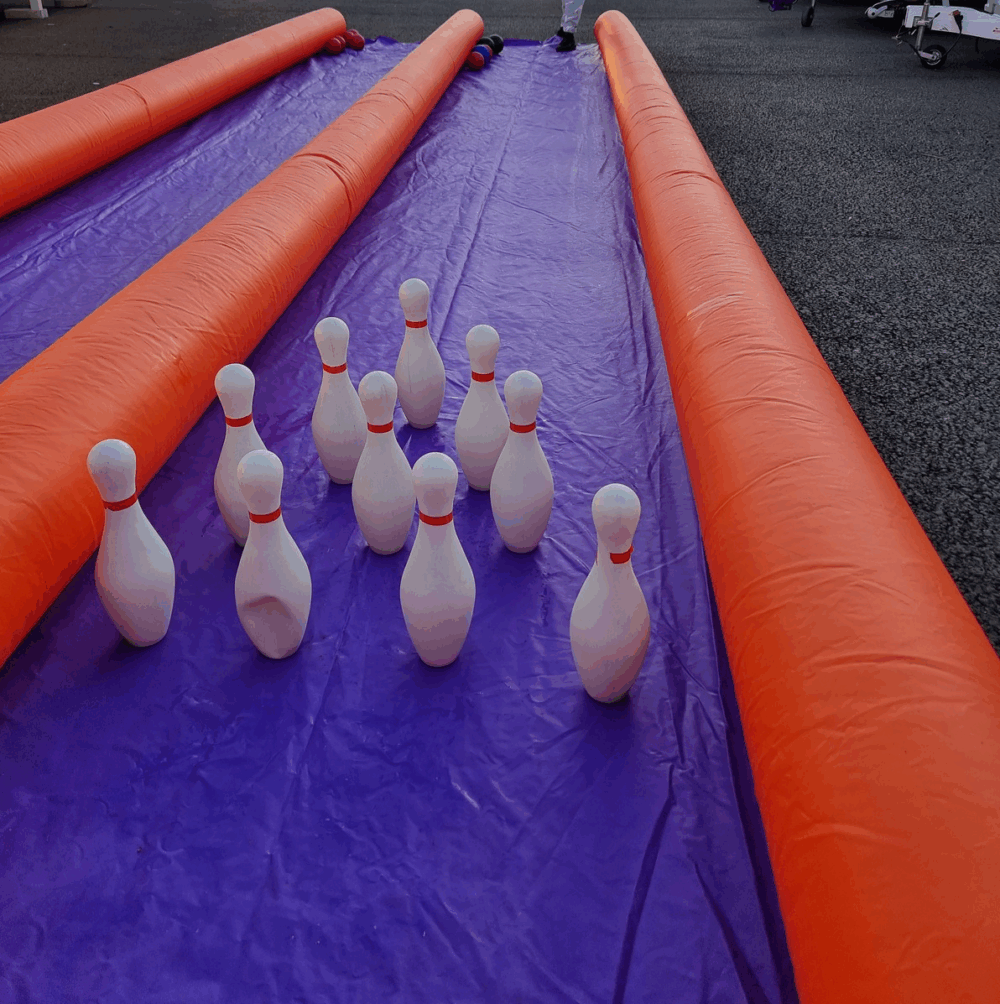 inflatable bowling alley hire, london