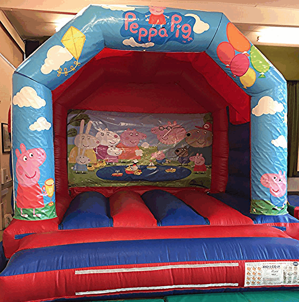kids party hire, peppa pig bouncy castle, folkestone