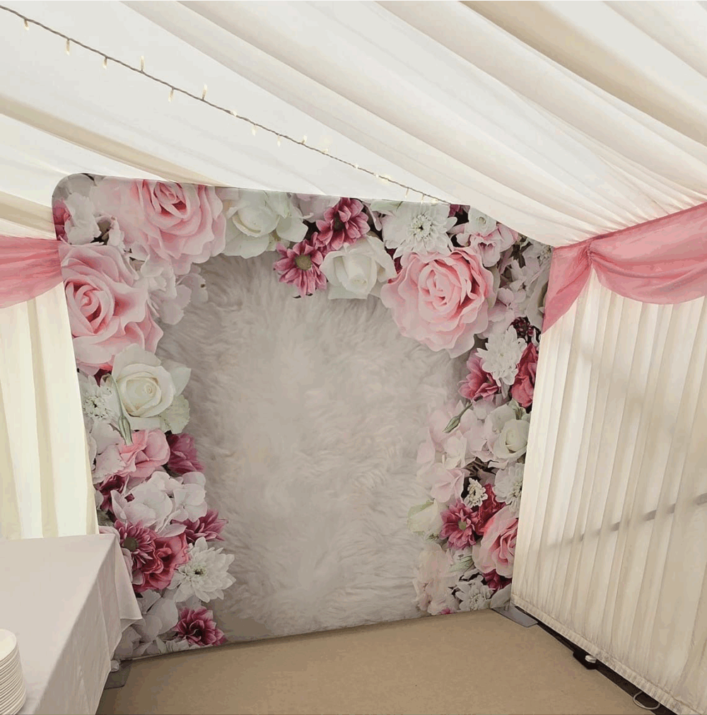 photo booth backdrop, party hire