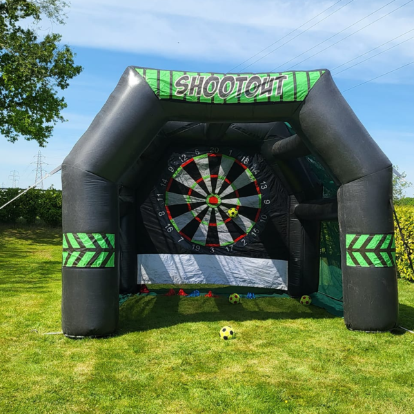 inflatable kick darts shoot out for hire