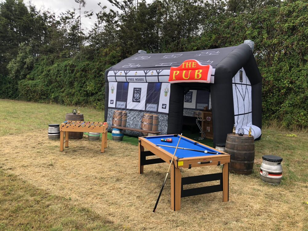 inflatable pub hire from SOS Entertainment