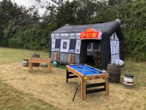 inflatable pub hire from SOS Entertainment
