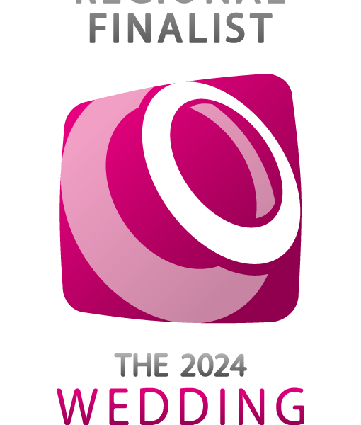 Image shows SOS Entertainment regional finalist 24 badge for The Wedding Industry Awards 2024