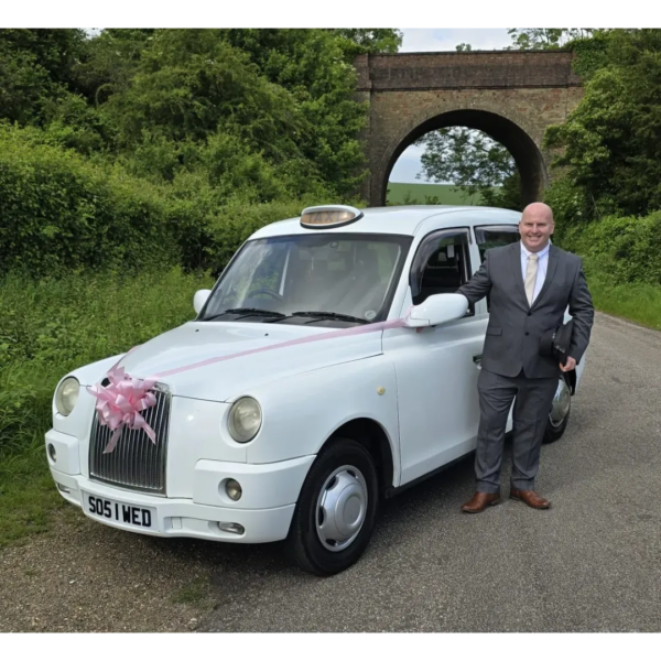 white london taxi for weddings from SOS Entertainment, Kent, Sussex, Surrey, Essex