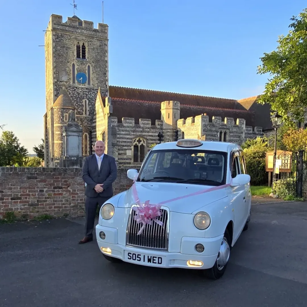 wedding taxi service from SOS Entertainment, Kent, Sussex, Surrey, Essex