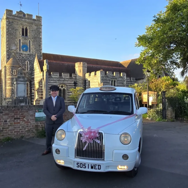 white london taxi wedding car hire from SOS Entertainment, Kent, Sussex, Surrey, Essex