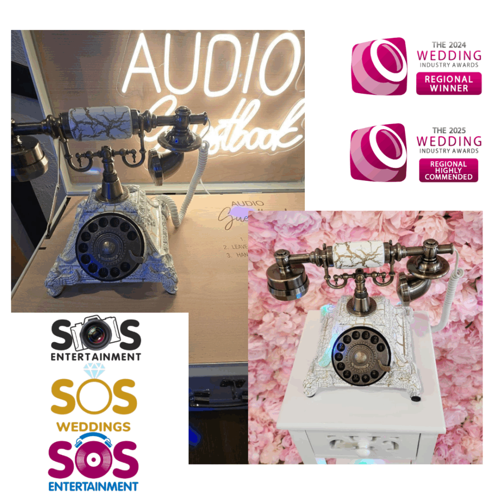 tabletop audio guest book hire, east sussex