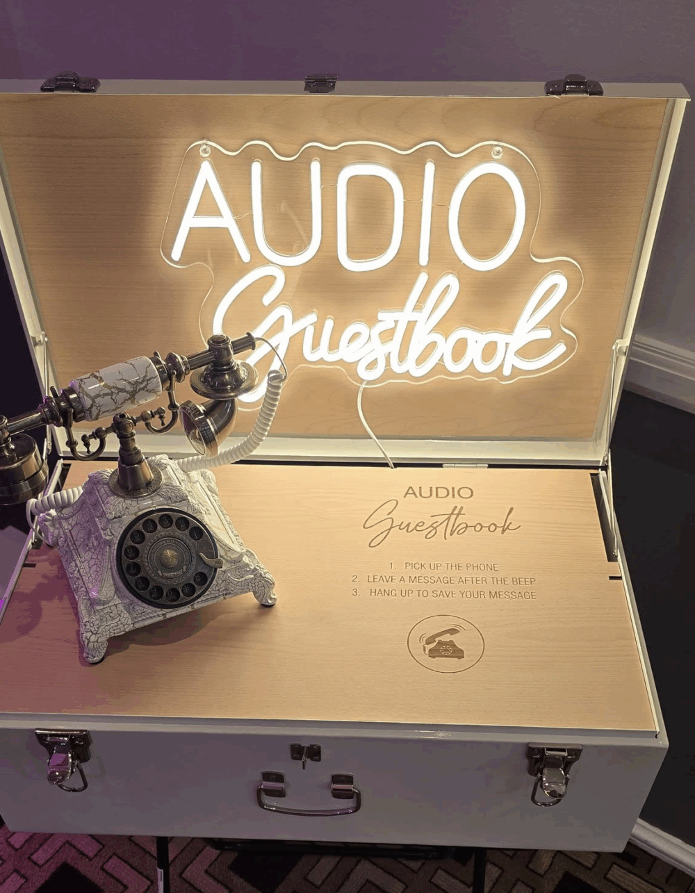 tabletop audio guest book hire, kent
