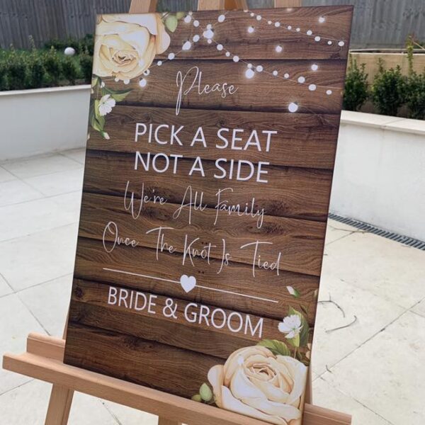 wedding venue decor and signage