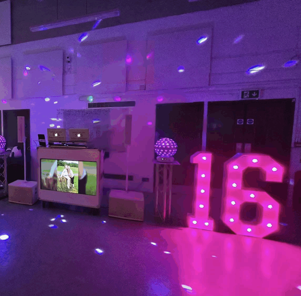 light up numbers hire, east sussex