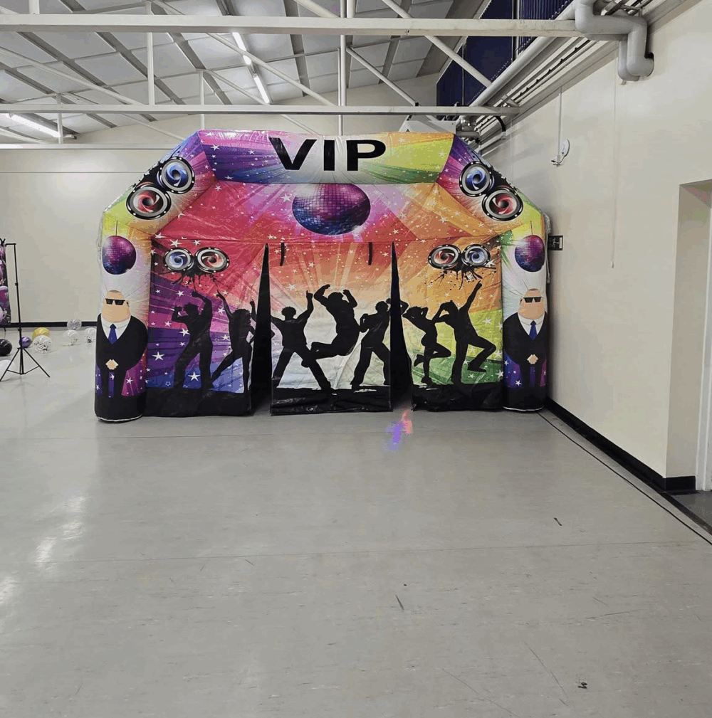 indoor inflatable nightclub with UV lights